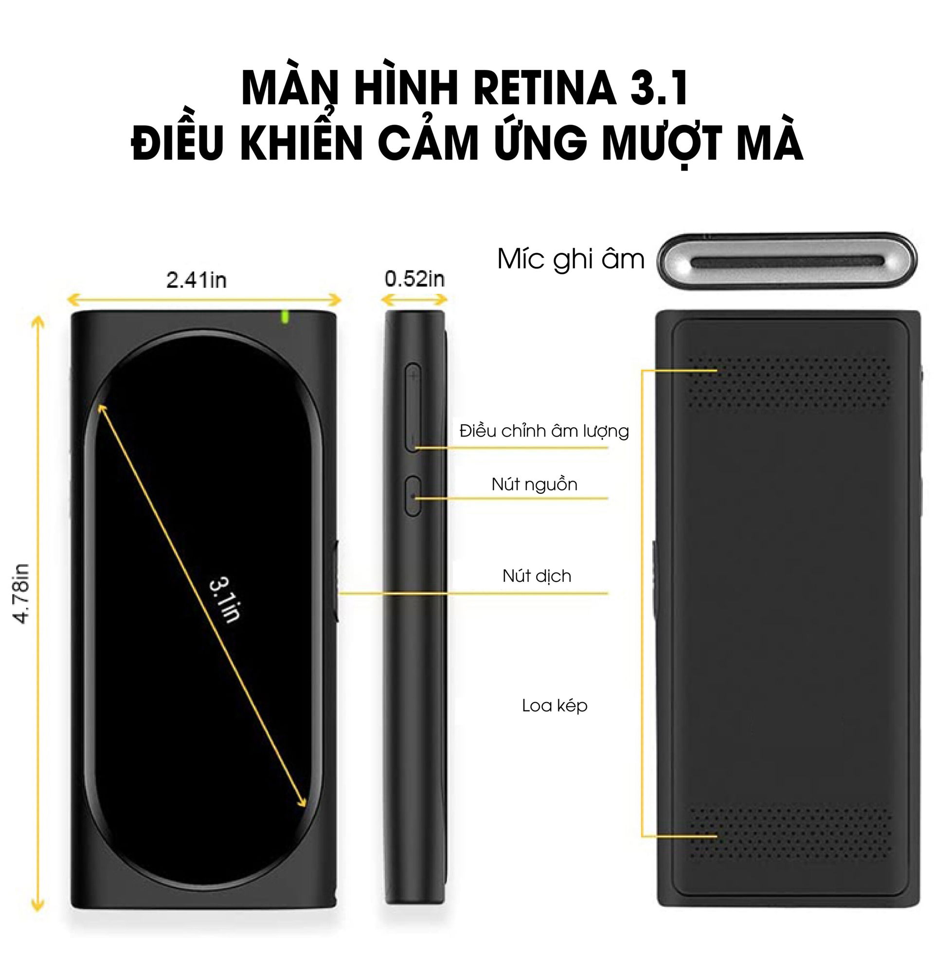 Máy Phiên Dịch Langogo Genesis - Máy Phiên Dịch Hỗ Trợ 100 Ngôn Ngữ, Sản Xuất Bởi Mỹ Máy Phiên Dịch Langogo Genesis - Máy Phiên Dịch Hỗ Trợ 100 Ngôn Ngữ, Sản Xuất Bởi Mỹ