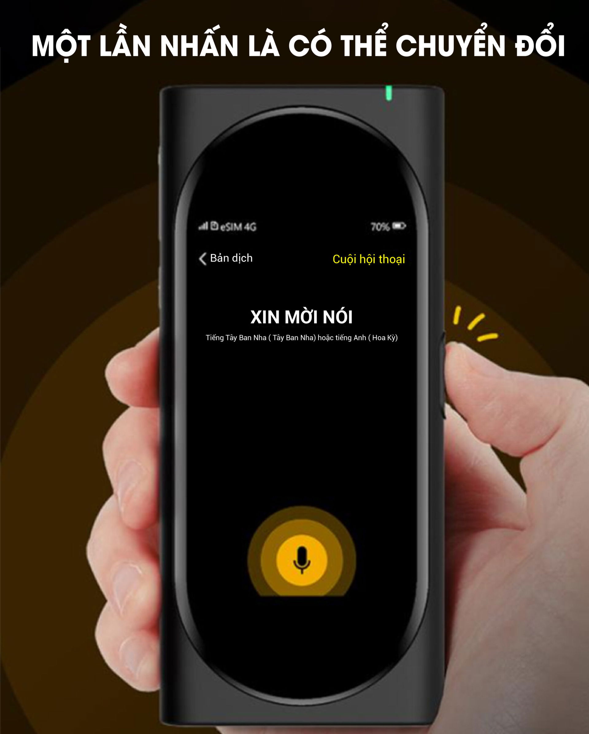 Máy Phiên Dịch Langogo Genesis - Máy Phiên Dịch Hỗ Trợ 100 Ngôn Ngữ, Sản Xuất Bởi Mỹ Máy Phiên Dịch Langogo Genesis - Máy Phiên Dịch Hỗ Trợ 100 Ngôn Ngữ, Sản Xuất Bởi Mỹ