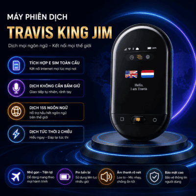 Máy Phiên Dịch VTalk Go Pro 2026 – Máy Phiên Dịch Mang Thương Hiệu Việt Nam Được Tích Hợp Esim Dùng Toàn Cầu
