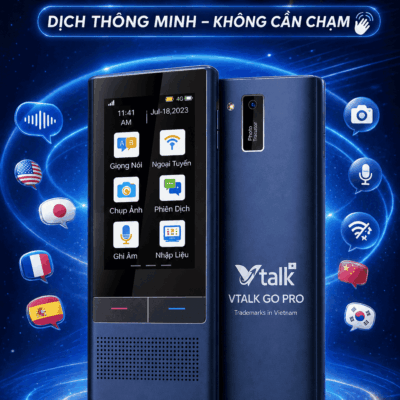 Máy Phiên Dịch VTalk Go Pro 2026 – Máy Phiên Dịch Mang Thương Hiệu Việt Nam Được Tích Hợp Esim Dùng Toàn Cầu