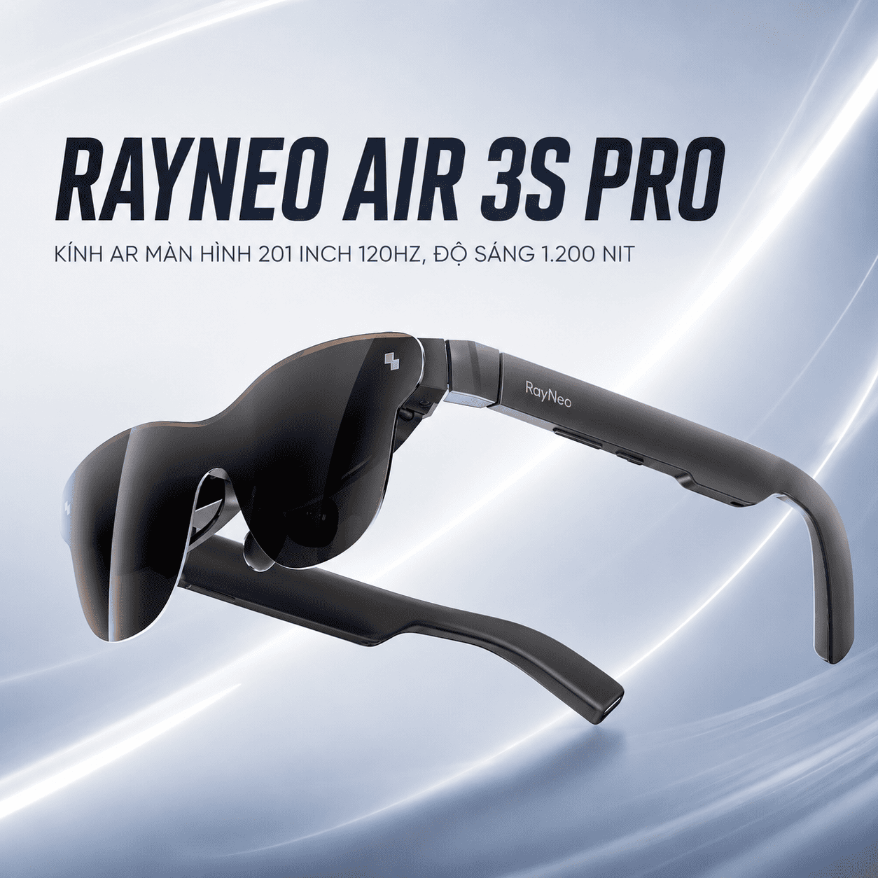 Kính AR RayNeo Air 3s Pro – Màn hình 201 inch 120Hz, độ sáng 1.200 nit Kính AR RayNeo Air 3s Pro – Màn hình 201 inch 120Hz, độ sáng 1.200 nit