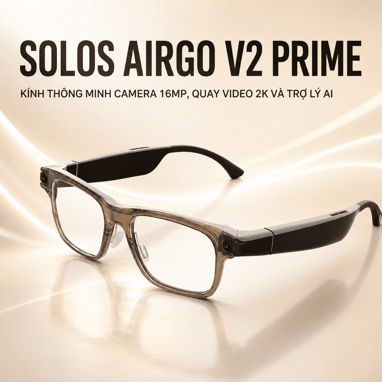 Kính thông minh Solos AirGo V2 Prime – Camera 16MP, quay video 2K và trợ lý AI Kính thông minh Solos AirGo V2 Prime – Camera 16MP, quay video 2K và trợ lý AI