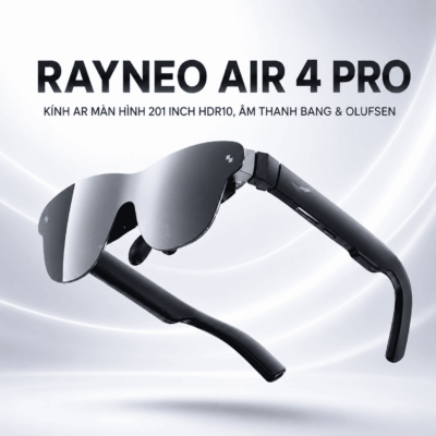 Kính AR RayNeo Air 4 Pro – Màn hình ảo 201 inch HDR10, âm thanh Bang & Olufsen