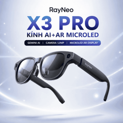 RayNeo X3 Pro – Kính AI+AR MicroLED, Gemini, Camera 12MP
