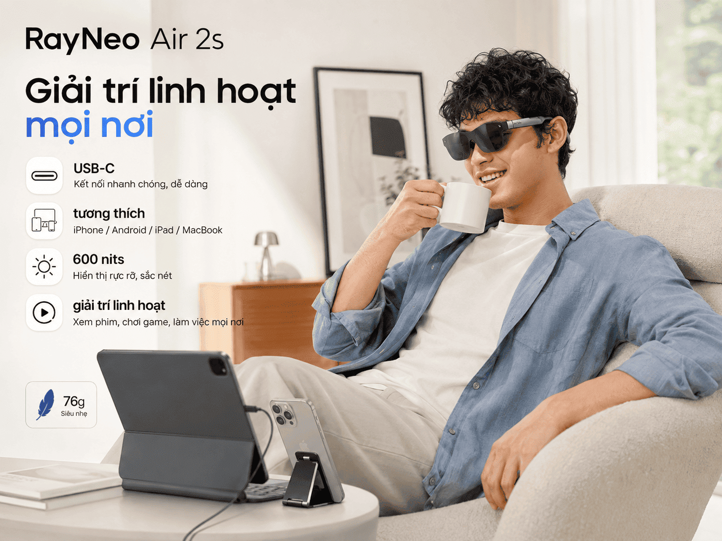 Kính AR RayNeo Air 2s