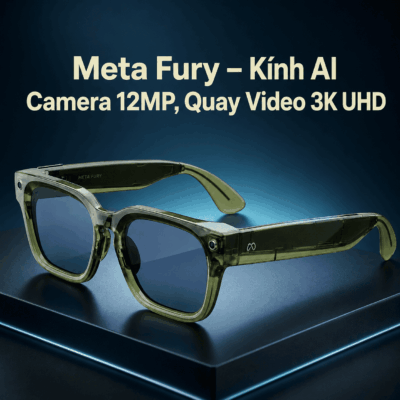 Meta Fury – Kính AI Camera 12MP, Quay Video 3K UHD