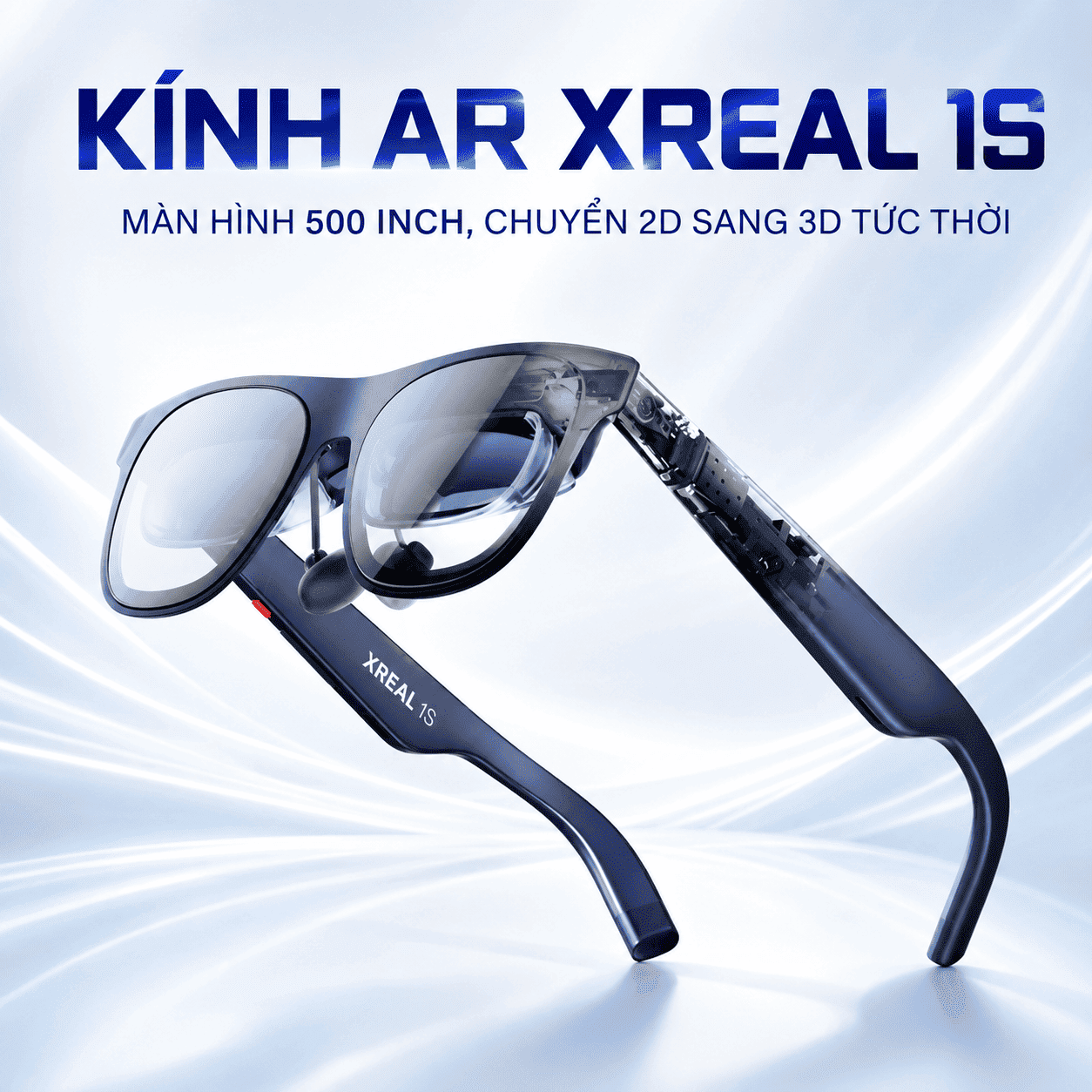 Kính AR XREAL 1S – Màn hình 500 inch, chuyển 2D sang 3D tức thời Kính AR XREAL 1S – Màn hình 500 inch, chuyển 2D sang 3D tức thời