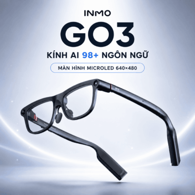 INMO GO3 – Kính AI 98+ Ngôn Ngữ, Màn Hình MicroLED 640×480