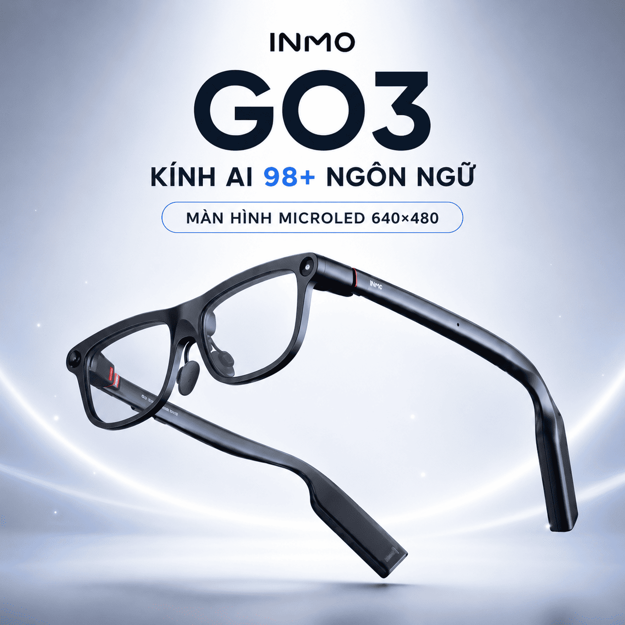 INMO GO3 – Kính AI 98+ Ngôn Ngữ, Màn Hình MicroLED 640×480 INMO GO3 – Kính AI 98+ Ngôn Ngữ, Màn Hình MicroLED 640×480