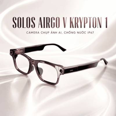 Kính thông minh Solos AirGo V Krypton 1 – Camera chụp ảnh AI, chống nước IP67