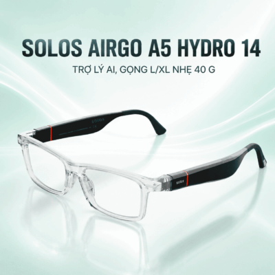 Kính thông minh Solos AirGo A5 Hydro 14 – Trợ lý AI, gọng L/XL nhẹ 40g