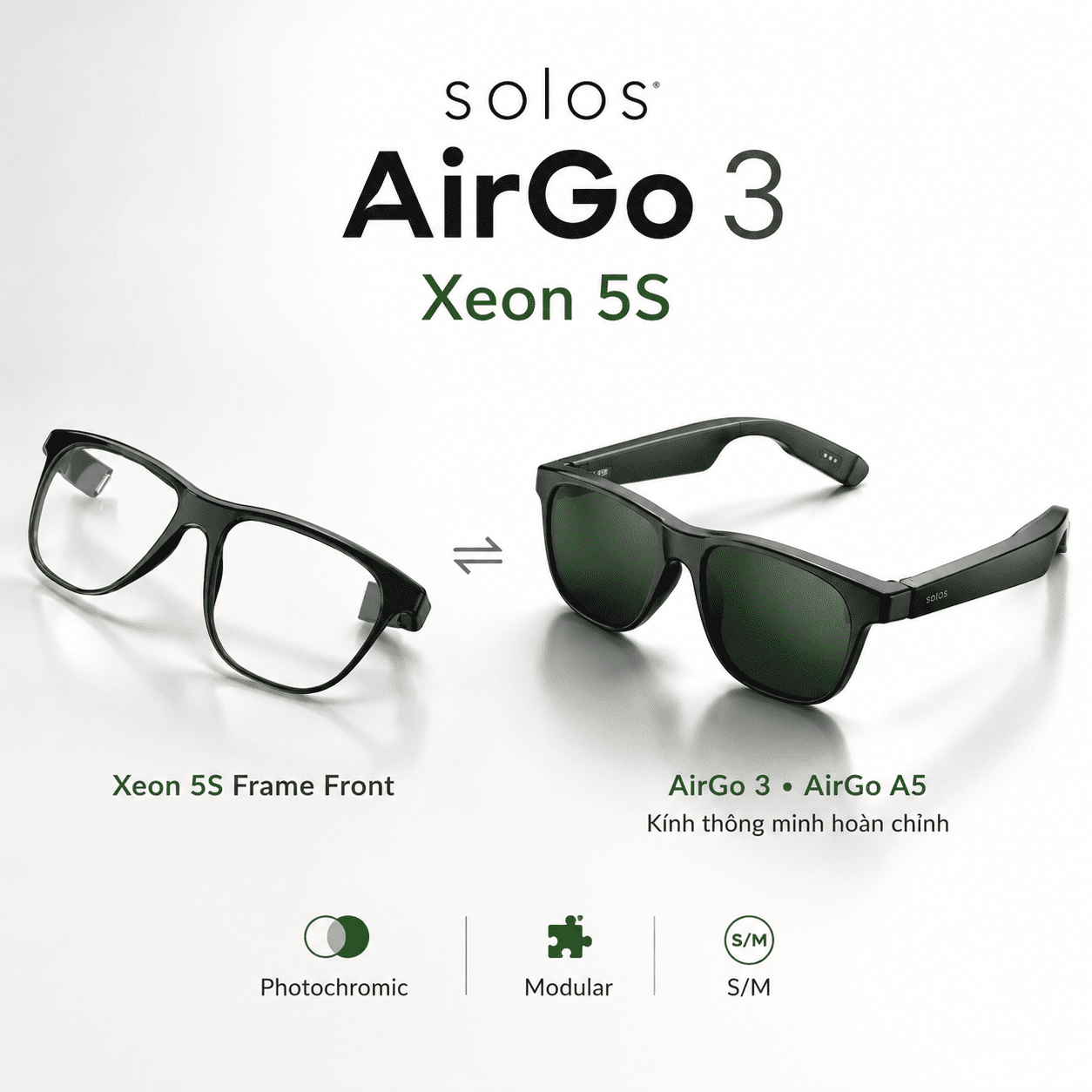 Mặt gọng Solos AirGo 3 Xeon 5S