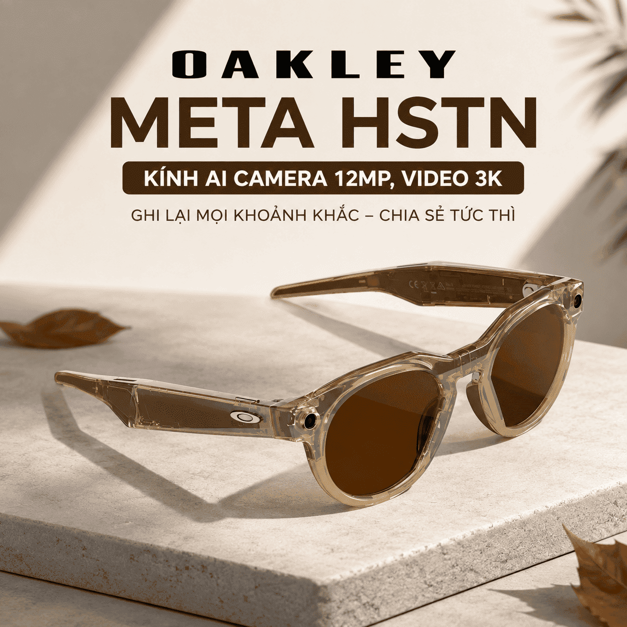 Oakley Meta HSTN – Kính AI Camera 12MP, Video 3K Oakley Meta HSTN – Kính AI Camera 12MP, Video 3K