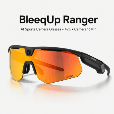 Kính camera thể thao AI BleeqUp Ranger – Quay 3K 60fps và âm thanh open-ear