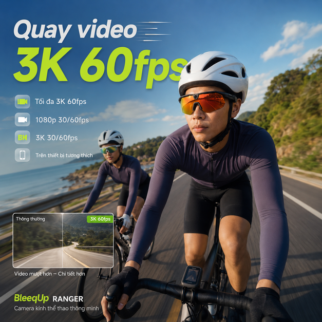 BleeqUp Ranger AI Sports Camera Glasses
