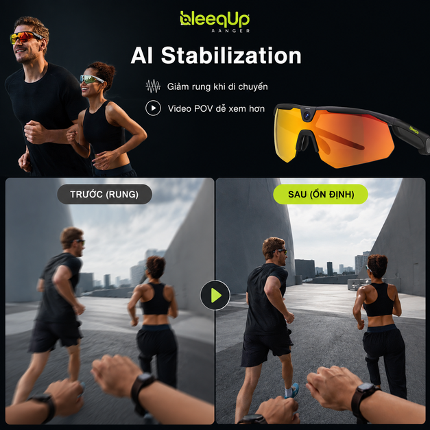BleeqUp Ranger AI Sports Camera Glasses