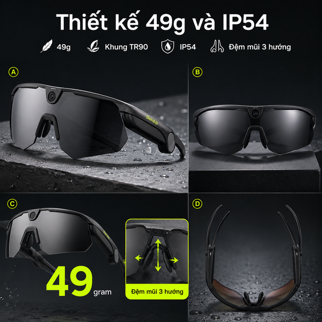 BleeqUp Ranger AI Sports Camera Glasses