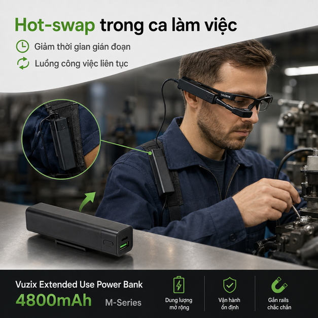 Vuzix 4800mAh Extended Use Power Bank