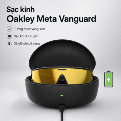 Hộp sạc Oakley Meta Vanguard Charging Case – Thêm 36 giờ pin và bảo vệ kính khi di chuyển