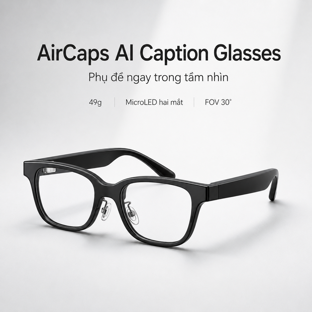AirCaps AI Caption Glasses