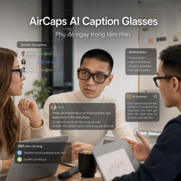AirCaps AI Caption Glasses