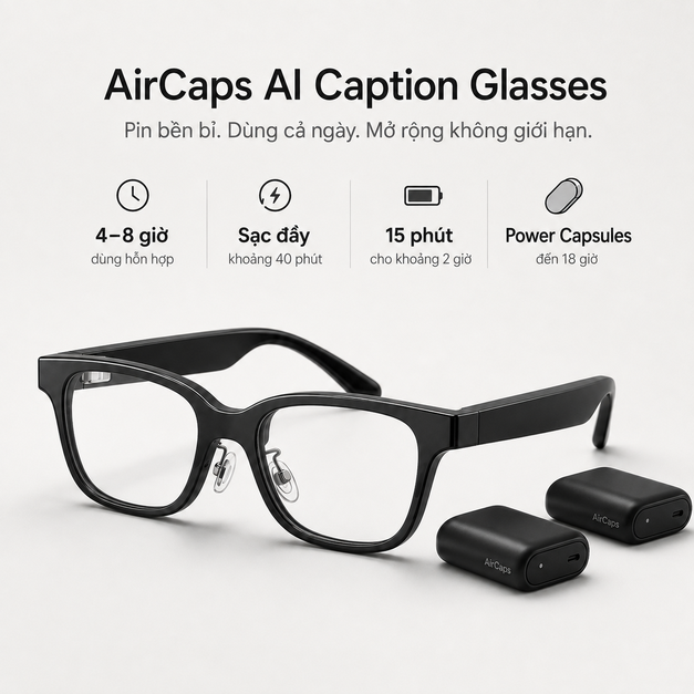 AirCaps AI Caption Glasses