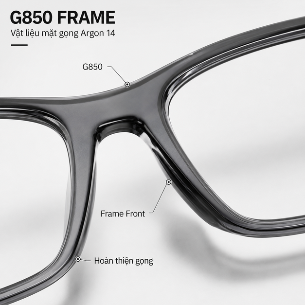 Mặt gọng Solos Argon 14 Frame Front