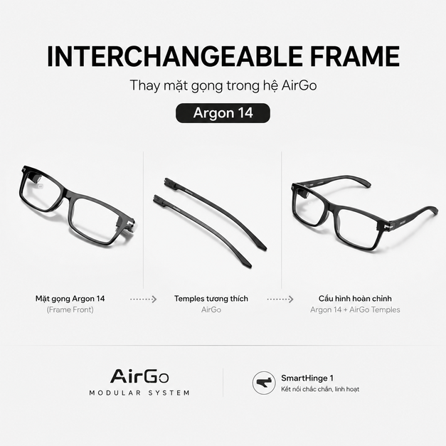 Mặt gọng Solos Argon 14 Frame Front