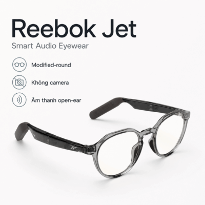 Kính thông minh Reebok Jet – Âm thanh open-ear và trợ lý AI rảnh tay