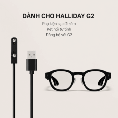 Cáp sạc từ tính Halliday G2 – Kết nối sạc thuận tiện và đồng bộ với kính