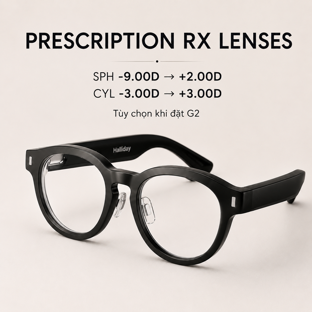 Tròng kính cận Halliday G2 Prescription (Rx) Lenses