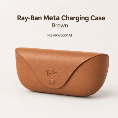 Hộp sạc Ray-Ban Meta Charging Case Brown – Sạc và bảo vệ kính Meta tiện lợi