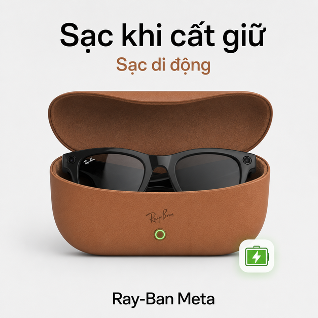 Ray-Ban Meta Charging Case - Brown