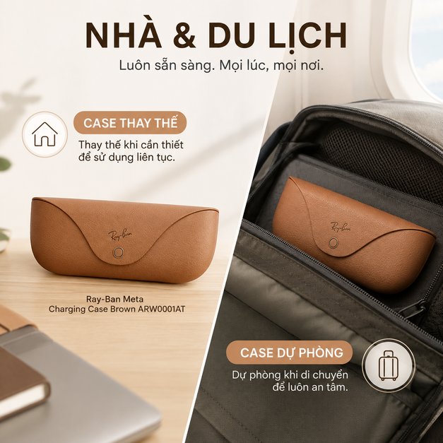 Ray-Ban Meta Charging Case - Brown