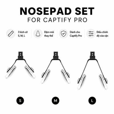 Bộ đệm mũi Nosepad Set for Captify Pro – 3 kích cỡ và điều chỉnh độ vừa vặn
