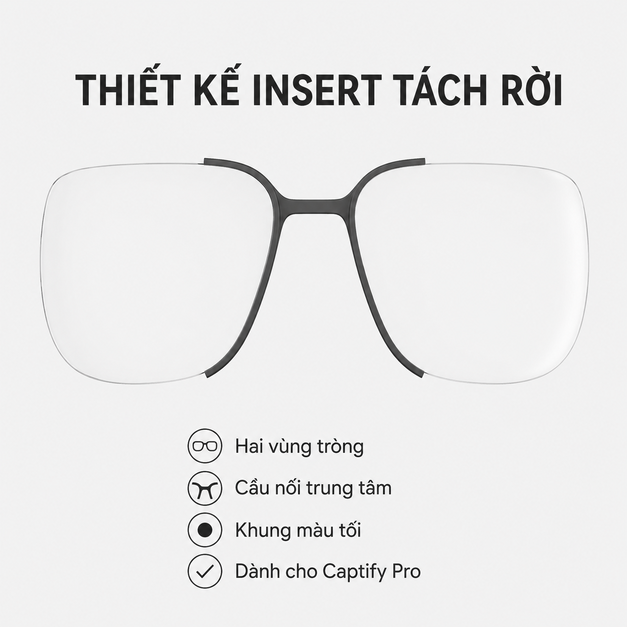 Bộ insert tròng Plano Inserts for Captify Pro