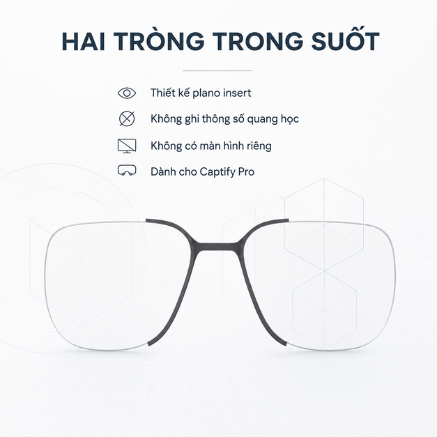 Bộ insert tròng Plano Inserts for Captify Pro