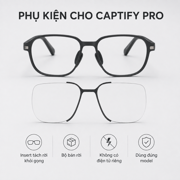 Bộ insert tròng Plano Inserts for Captify Pro