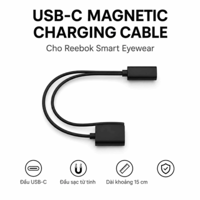 Cáp sạc từ tính USB-C Reebok Smart Eyeglasses – Kết nối chắc chắn và sạc linh hoạt