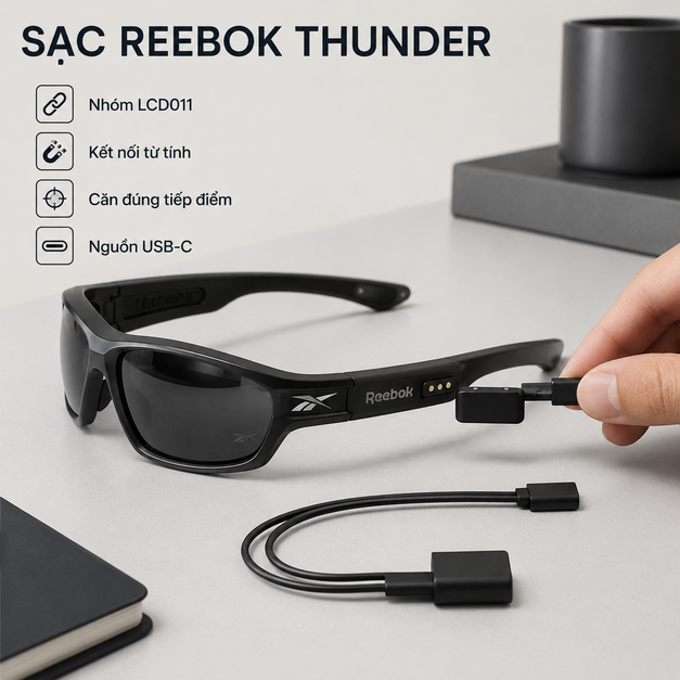 Cáp sạc từ tính USB-C Reebok Smart Eyeglasses