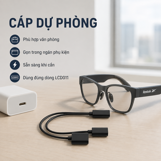 Cáp sạc từ tính USB-C Reebok Smart Eyeglasses