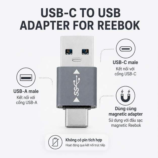 Adapter Lucyd USB-C to USB for Reebok