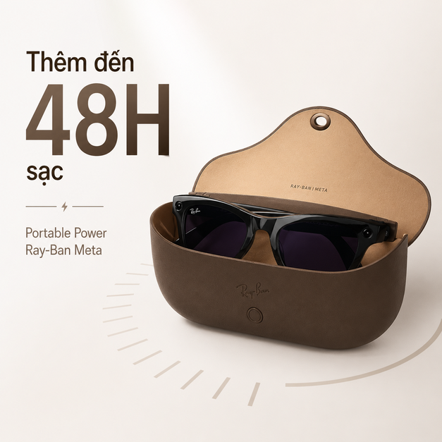 Ray-Ban Meta Charging Case - Dark Brown