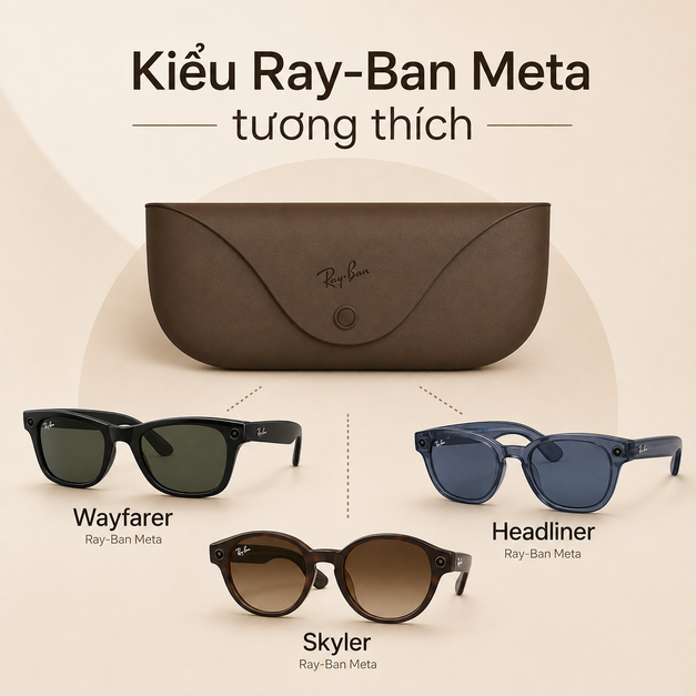 Ray-Ban Meta Charging Case - Dark Brown