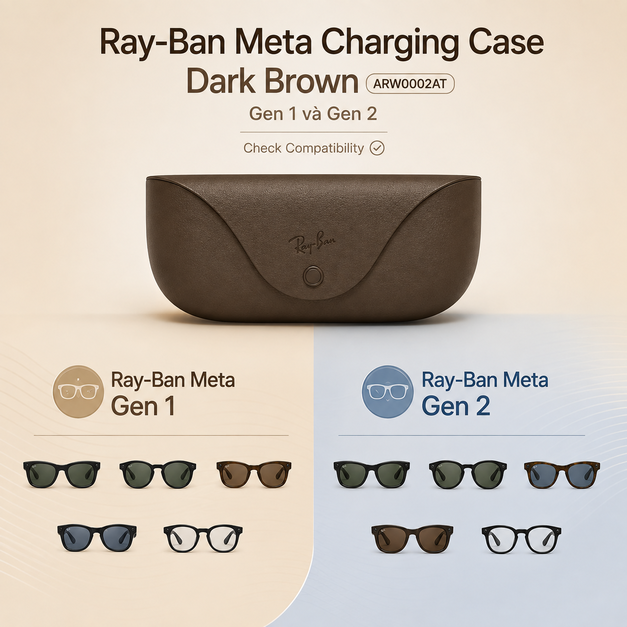 Ray-Ban Meta Charging Case - Dark Brown
