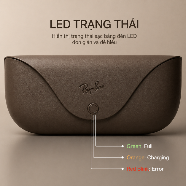 Ray-Ban Meta Charging Case - Dark Brown