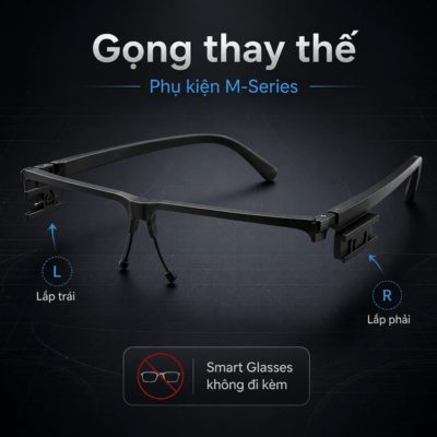 Gọng Vuzix M-Series Lensless Frames – Thiết kế không tròng và đeo linh hoạt