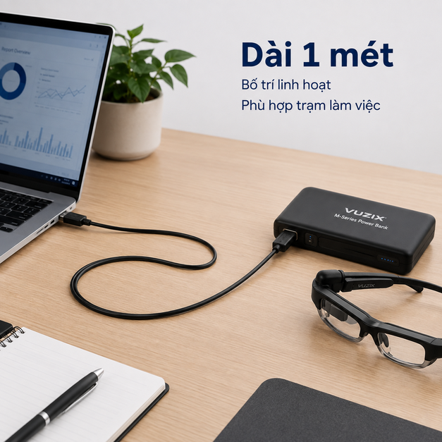 Vuzix M400 USB-A to USB-C Charging Cable 