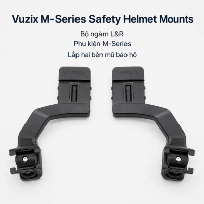 Ngàm mũ bảo hộ Vuzix M-Series Safety Helmet Mounts (L&R) – Xoay 30 độ và lắp kính linh hoạt