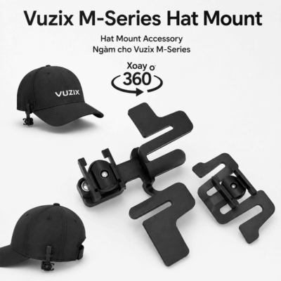 Ngàm mũ Vuzix M-Series Hat Mount – Xoay 360° và đeo kính linh hoạt